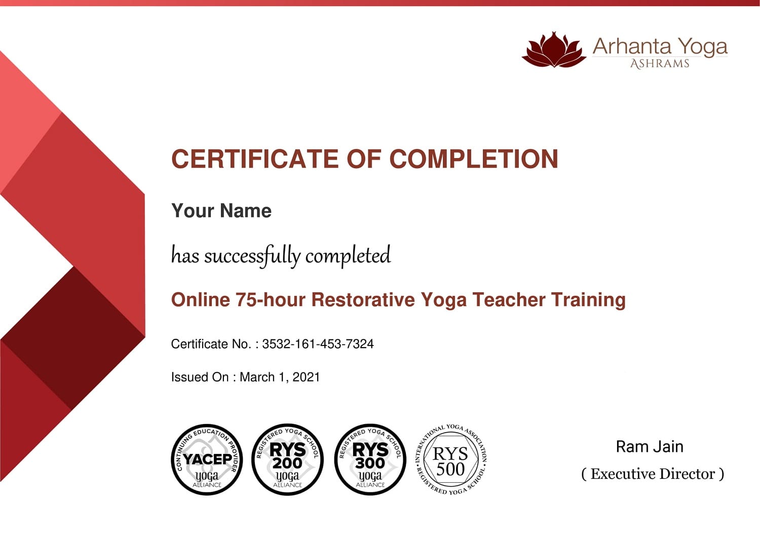 Certificación de formación de profesores de yoga restaurativo